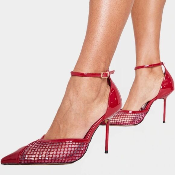 BRAND NEW CHINESE LAUNDRY  HEELS WITH MESH DESIGN AND POINTED TOE PUMP - Picture 1 of 14